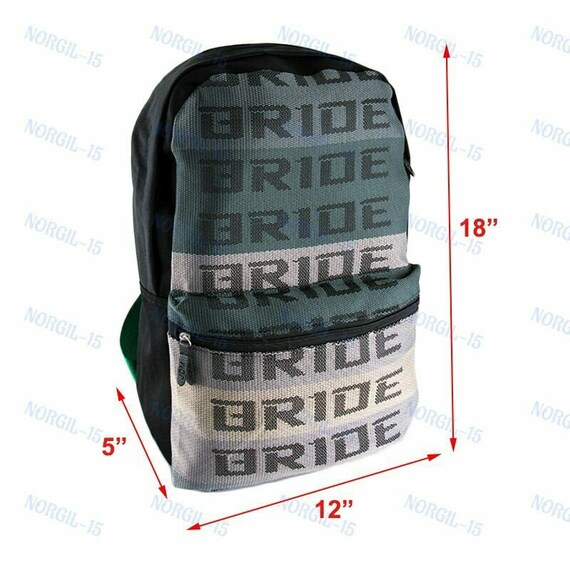 BACKPACK ADJUSTABLE GREEN RACING HARNESS SHOULDER STRAPS JDM BRIDE RACING BACKPACK ADJUSTABLE GREEN RACING HARNESS SHOULDER STRAPS JDM BRIDE RACING