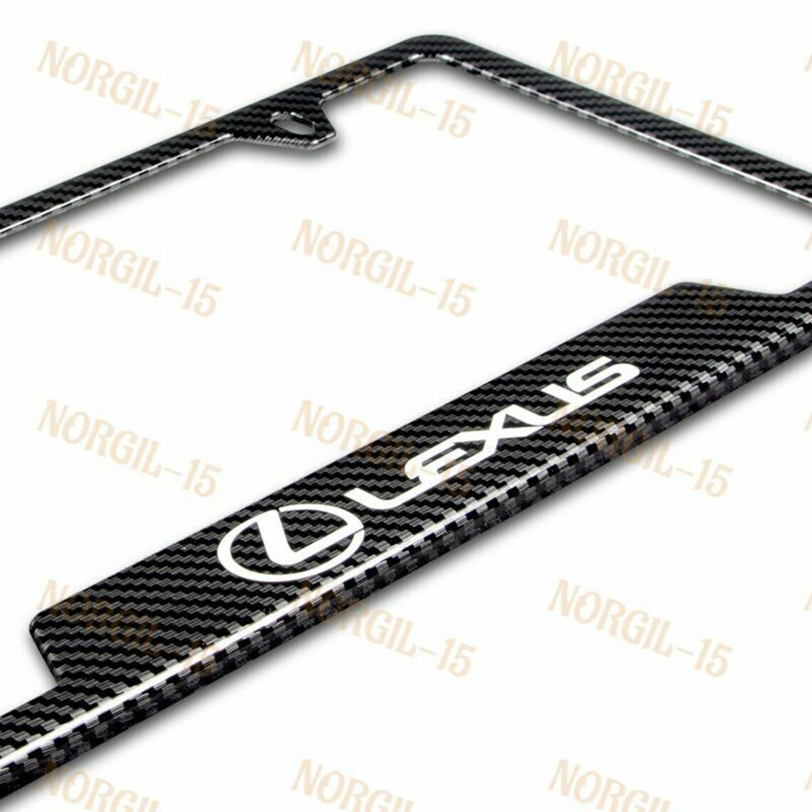 For New Lexus Carbon Fiber Look License Plate Frame Abs X2 Etsy
