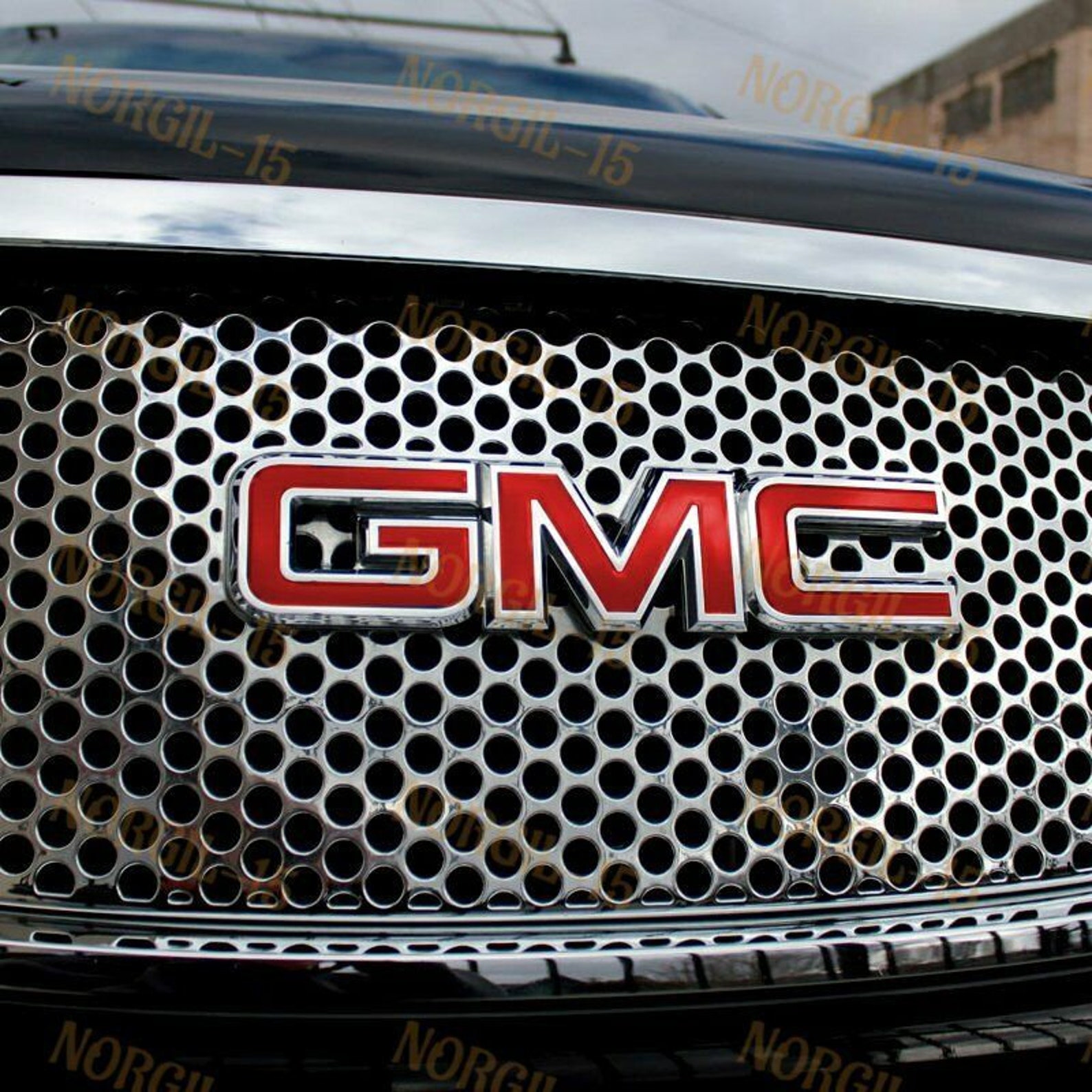 X1 Red Front Grille Gmc Badge Emblem 19992007 Sierra Etsy