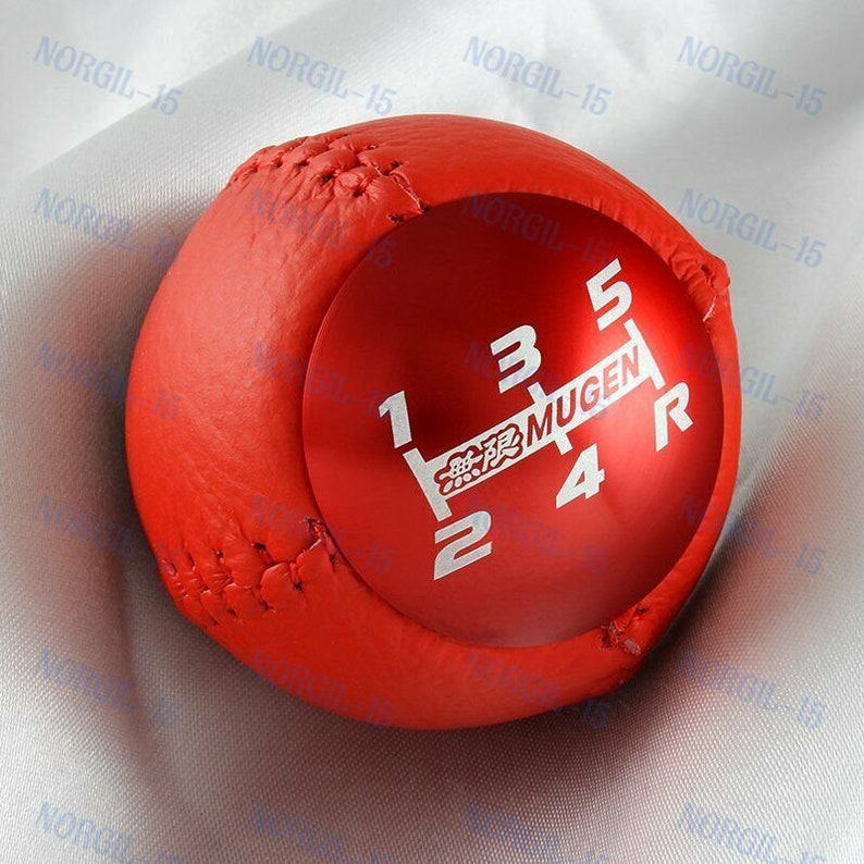 Jdm Mugen Red Leather Shift Knob 5 Speed for Honda Crz Type R Etsy