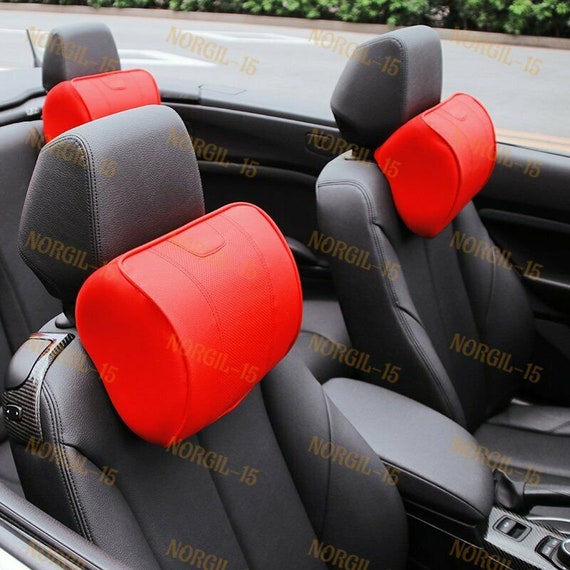 for Nissan 370Z Car Seat Belt Pad Cover kit Fiber Material Car Safety Seat Belt Strap Shoulder Pad for Adults and Children 2pcs Red
