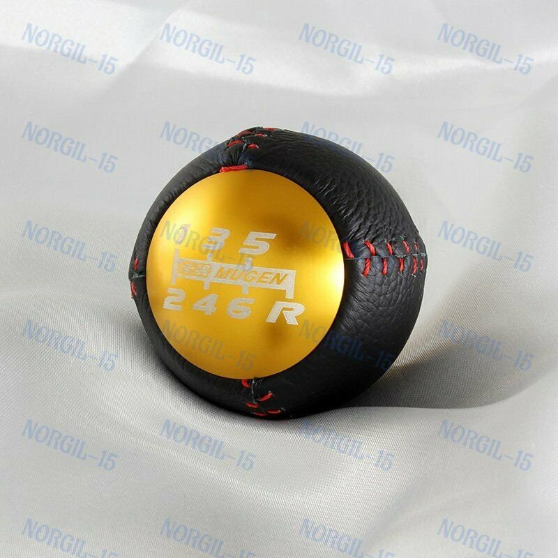 Jdm Mugen Gold Leather 6 Speed Shift Knob For Honda Crz Type R Etsy