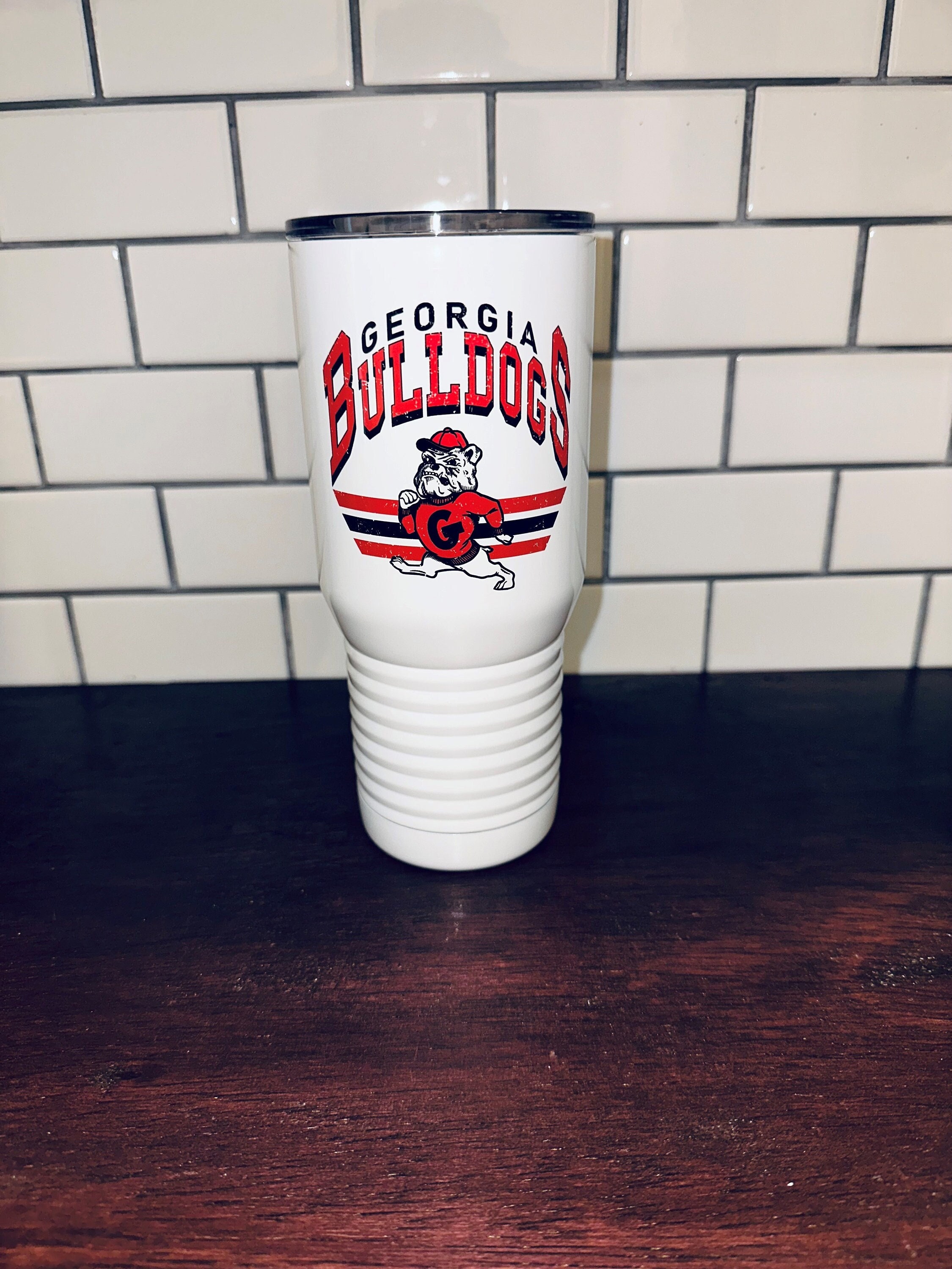 30 oz Rhinestone Georgia Bulldogs Yeti Rambler Travel Cup: College