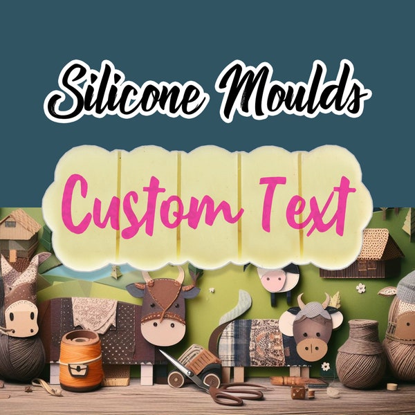 Custom Text Snap Bar Silicone Mould - to make you own wax melts