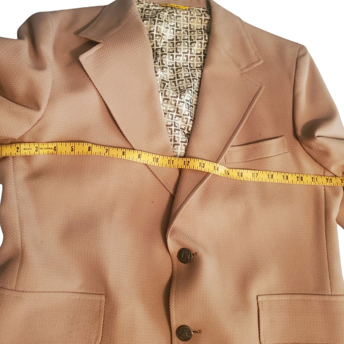 Vintage 70s JCPenney Sport Coat Jacket Mens Tan Lined Blazer Etsy