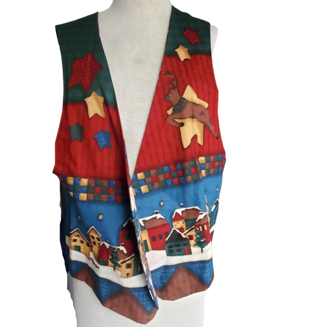 Ugly Christmas Reversible Handmade Vest Etsy