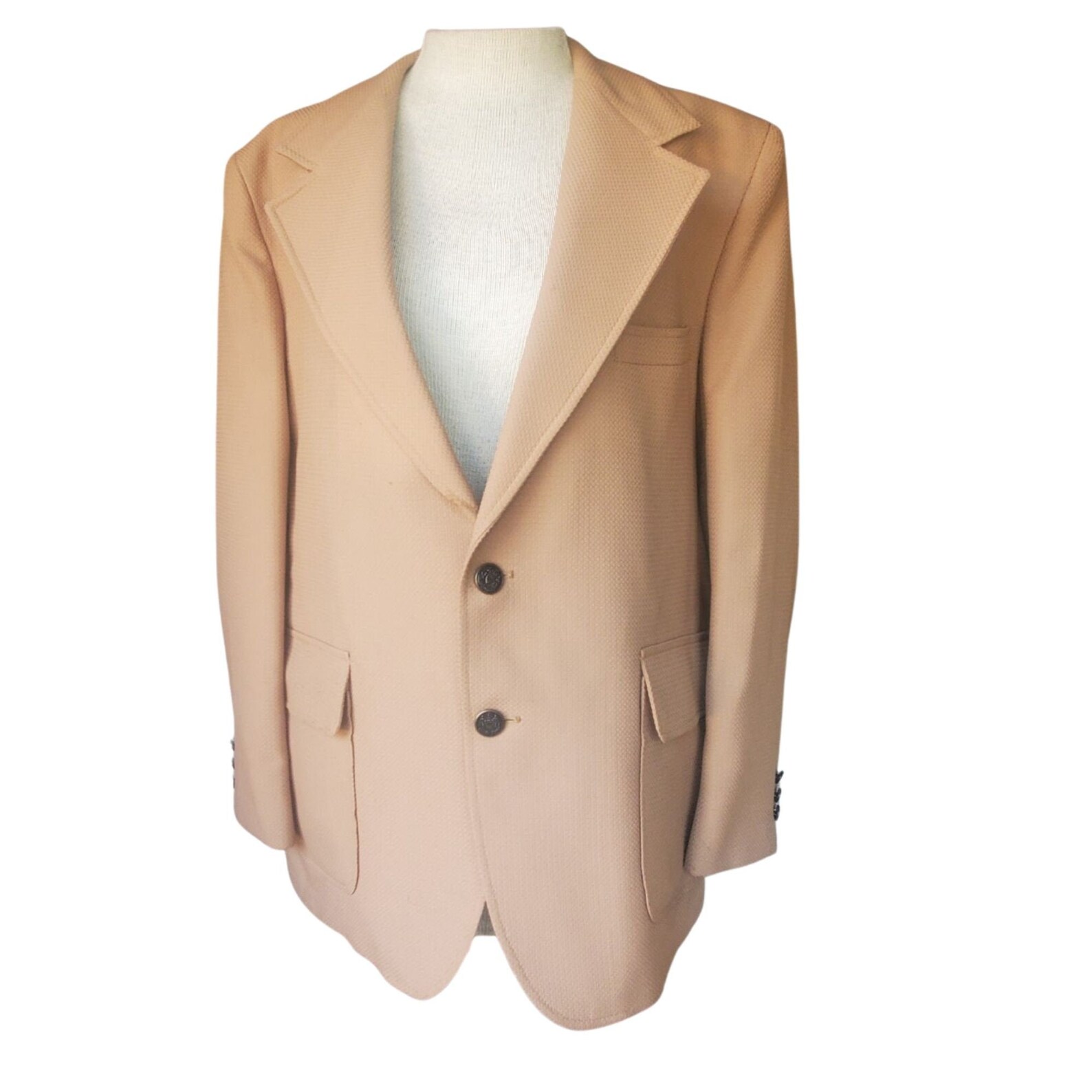 Vintage 70s JCPenney Sport Coat Jacket Mens Tan Lined Blazer Etsy