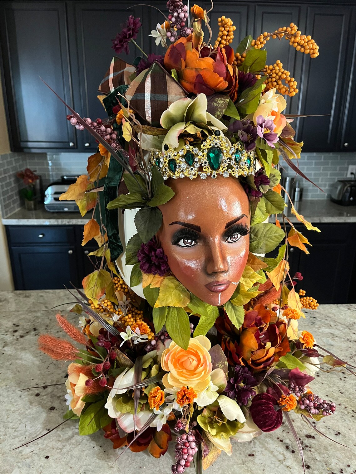 African American Centerpiece Fall Decorations Autumn Decor Etsy
