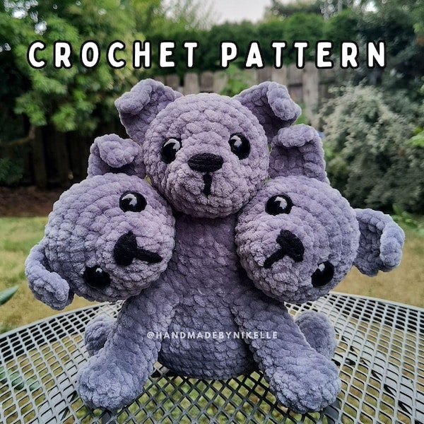 Patrón de crochet de Cerberus (archivo digital)