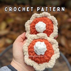 Mini-tarte à la citrouille sans couture MOTIF Amigurumi au crochet