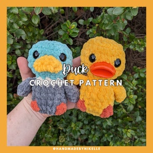 No Sew Duck Crochet PATTERN - Mallard duck- low sew option