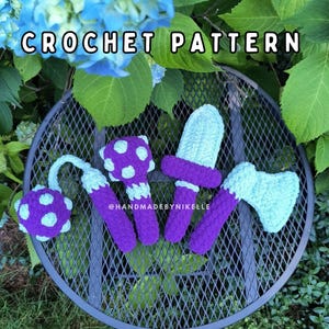 Battle Pack Crochet Pattern: Axe, Sword, Mace, Flail (Digital File)