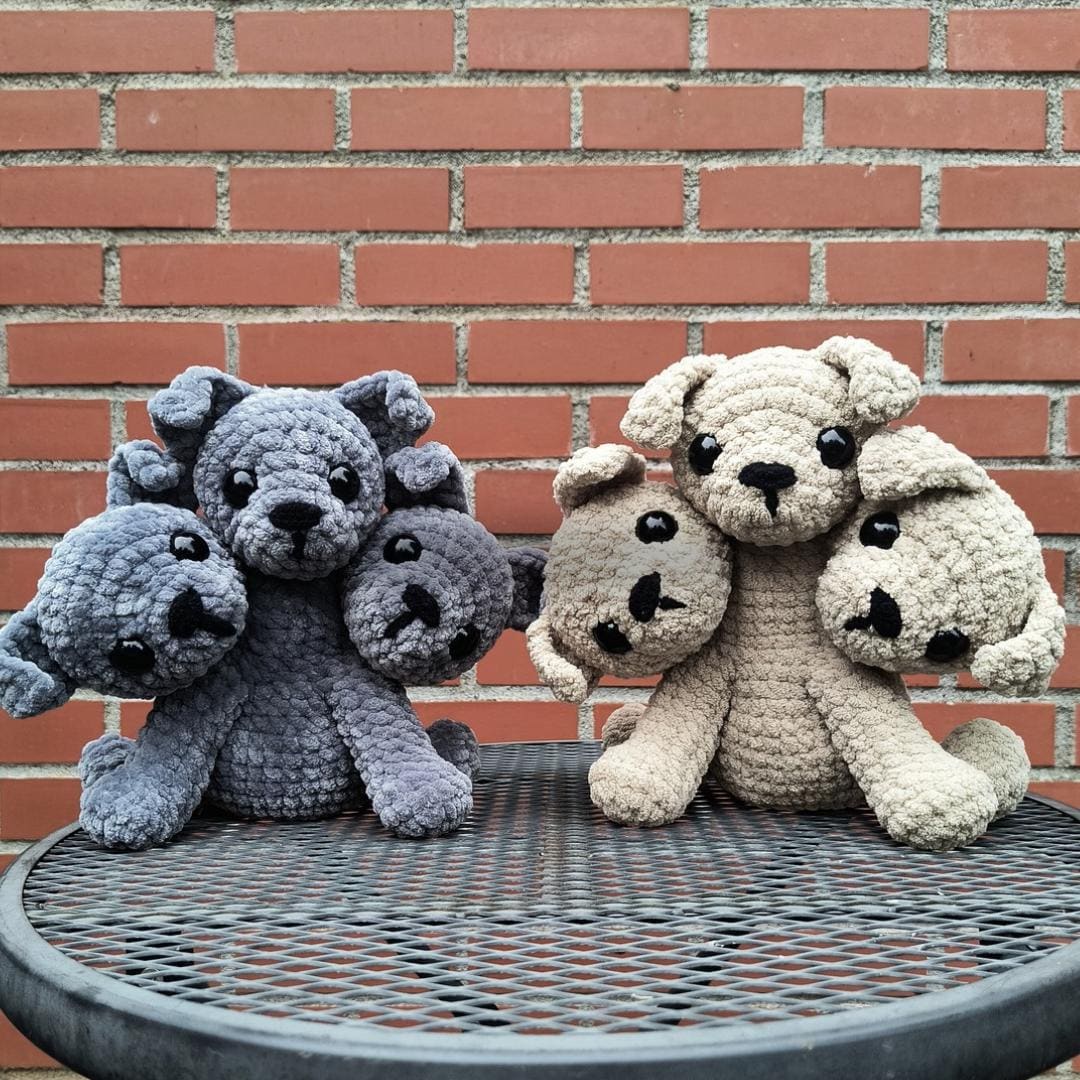 Cerberus Crochet Pattern - 3 Headed Dog - Underworld - Spooky