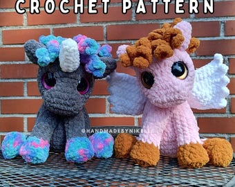 Haakpatroon eenhoorn en pegasus - mythisch - grillig - spookachtig - amigurumi - marktvoorbereiding - leuk
