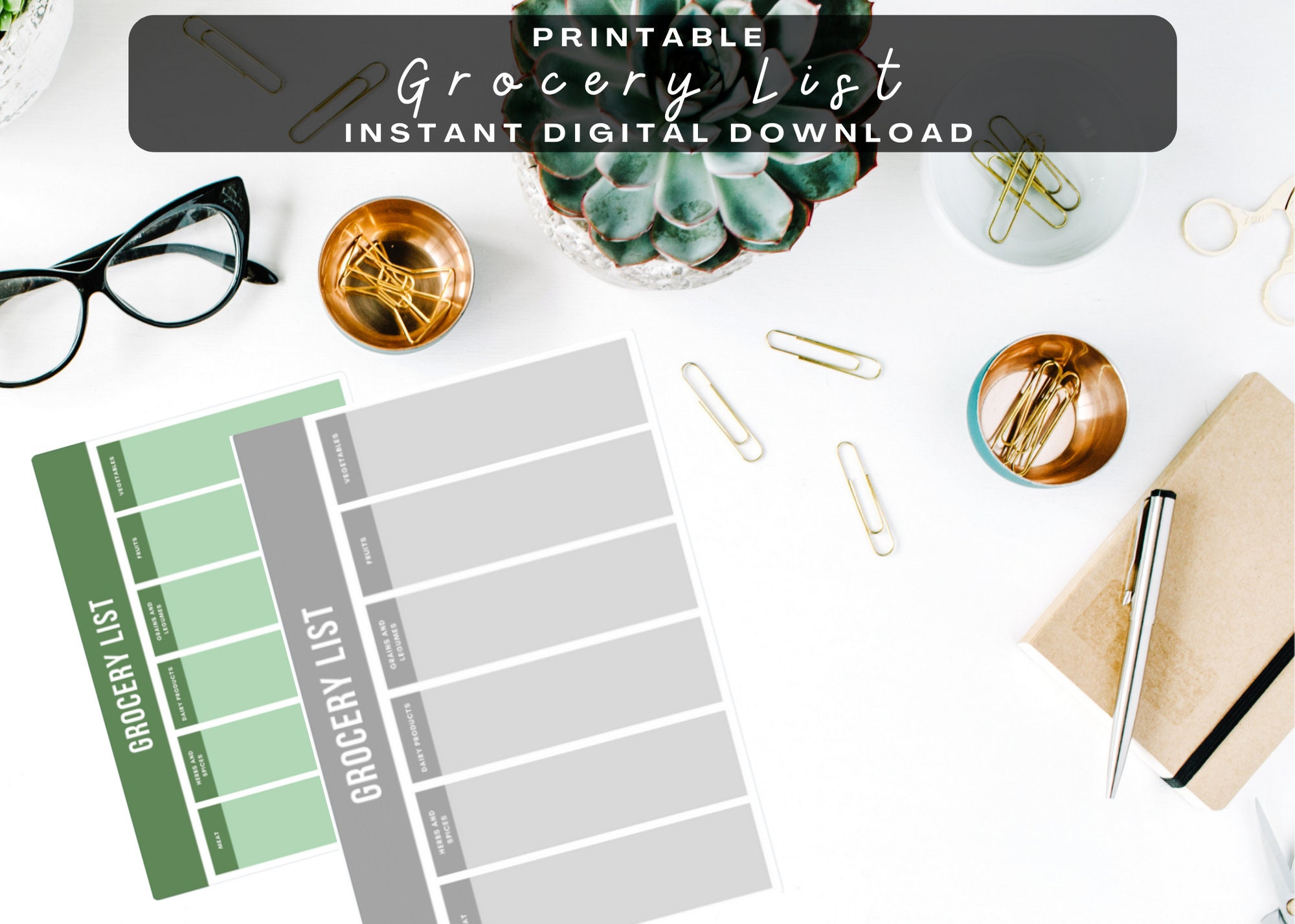 printable grocery list editable grocery list weekly grocery etsy