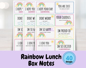 Notes de déjeuner arc-en-ciel