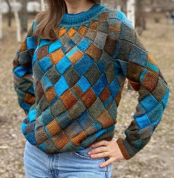 Knitted Sweater, Hand Knit Sweater, Custom Knit Sweater 