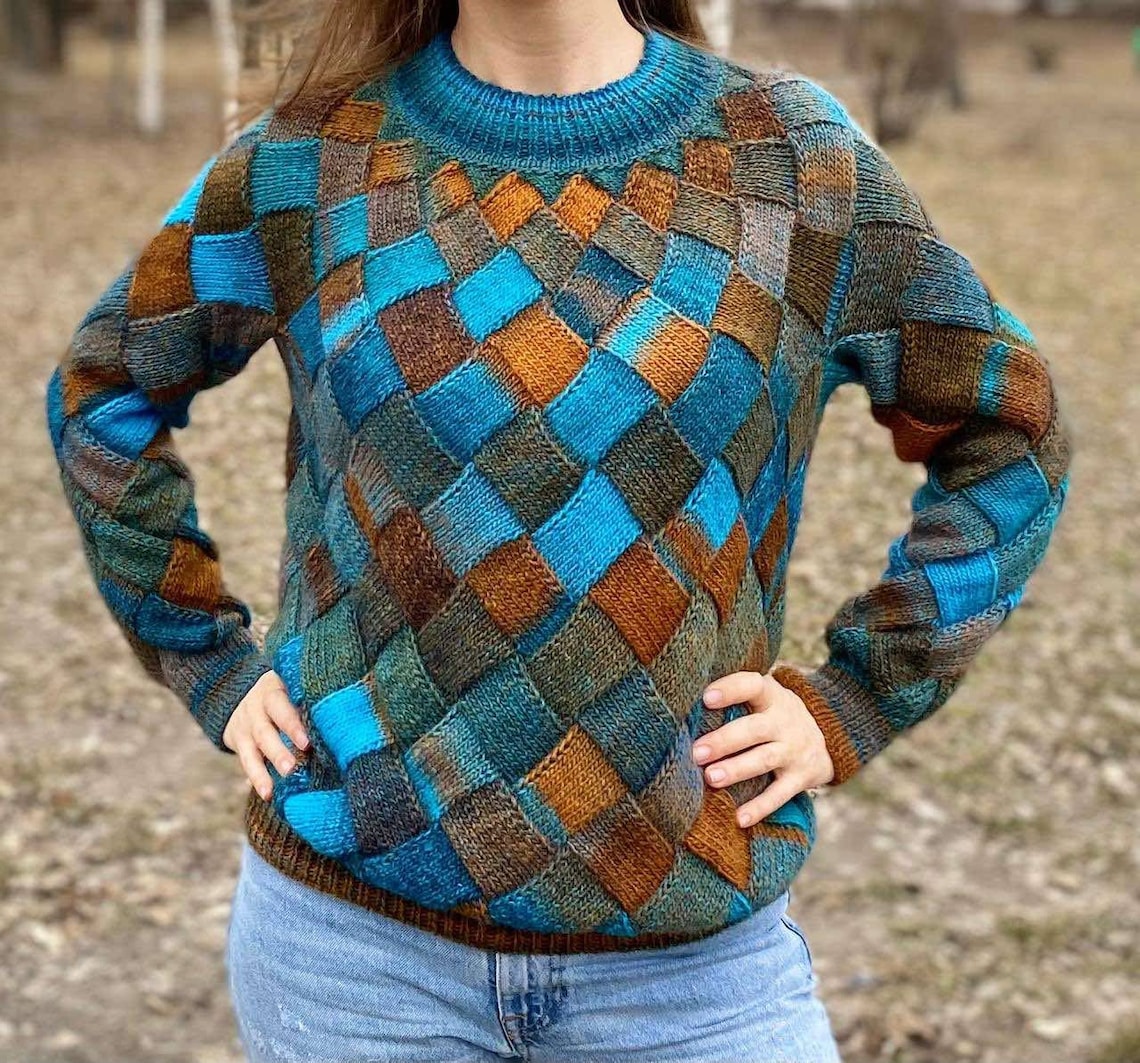 Knitted Sweater Hand Knit Sweater Custom Knit Sweater Etsy