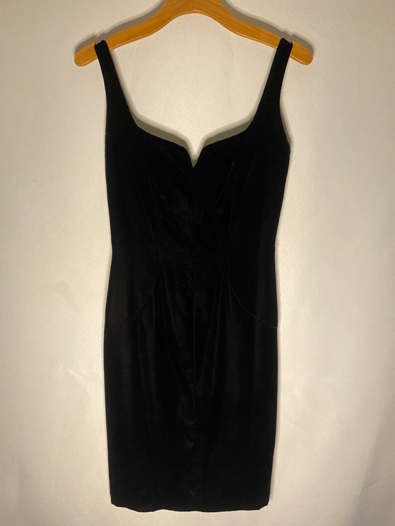 Vintage Victor Costa Black Velvet Dress