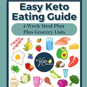 Plan de comidas cetogénicas / Plan de comidas para bajar de peso / Plan de dieta / Lista de compras