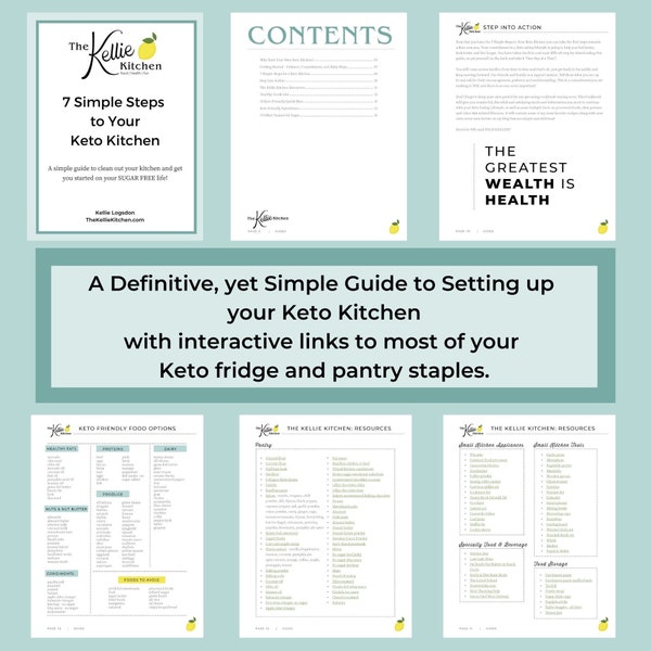 Keto Kitchen SetUp Guide | Keto Diet Booklet | Healthy Kitchen Setup | Keto Kitchen | Weight Loss Kitchen SetUp