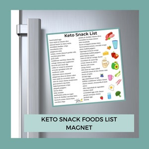 Keto Snacks Magnet Weight Loss Keto Weight Loss Healthy Diet Magnet Keto gift Keto Food List Diabetes Education image 2