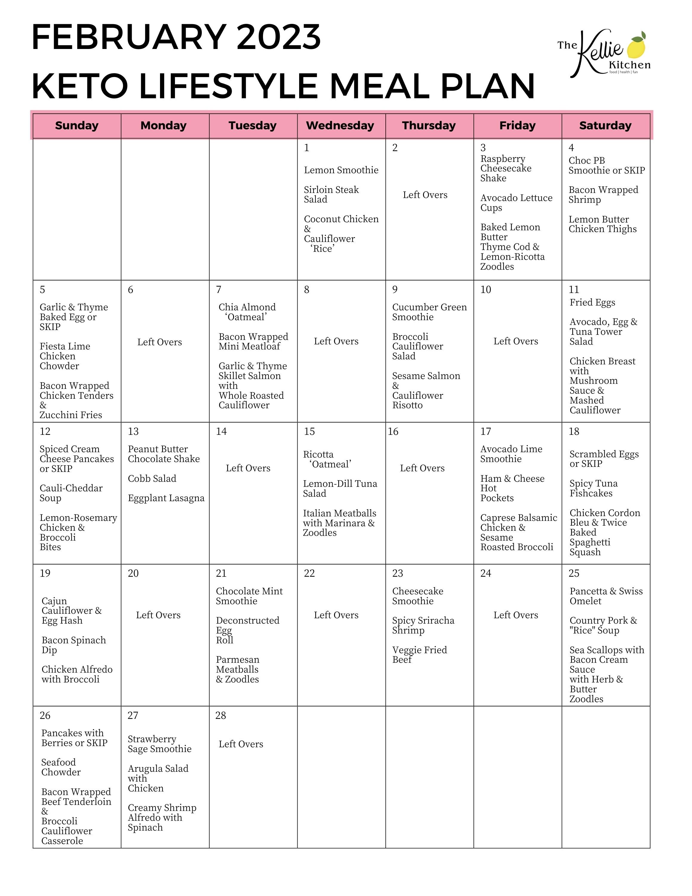 KETO MEAL PLAN 2023 Full Year Meal Plan With Recipes - Etsy