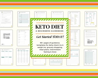 Complete Keto Beginners WORKBOOK | Keto Diet Starter Guide | Keto Weight Loss Tracker | Keto Planner | Keto Guide | Keto Workbook