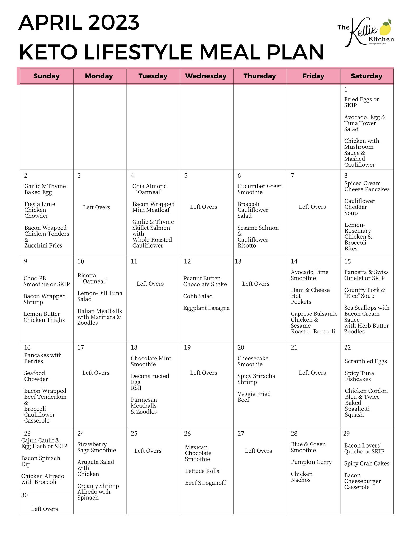 KETO MEAL PLAN 2023 Full Year Keto Meal Plan With Recipes - Etsy