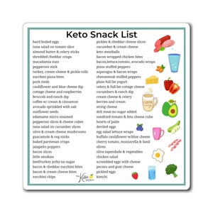 Keto Snacks Magnet Weight Loss Keto Weight Loss Healthy Diet Magnet Keto gift Keto Food List Diabetes Education image 1