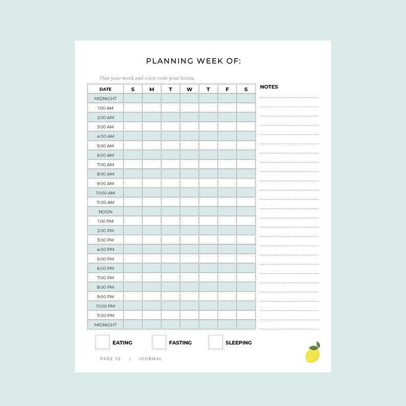 Intermittent Fasting Journal Fasting Workbook Fasting Planner Health Weight Loss image 4