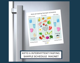 Keto & Intermittent Fasting Schedule Magnet | Weight Loss Guide,  Keto Diet for Beginners
