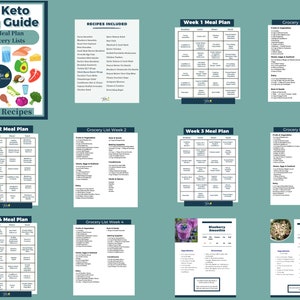 Plan de repas Keto Plan de repas de perte de poids Régime alimentaire Liste d'épicerie image 3