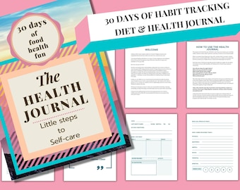 Health Journal | Habit Tracker | 30 Day Weight Loss Journal | Diet Tracker | Wellness Journal | Keto Guide | James Clear