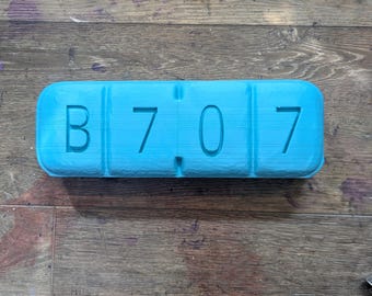 Groot model blauwe B707 Xanax-reeppil