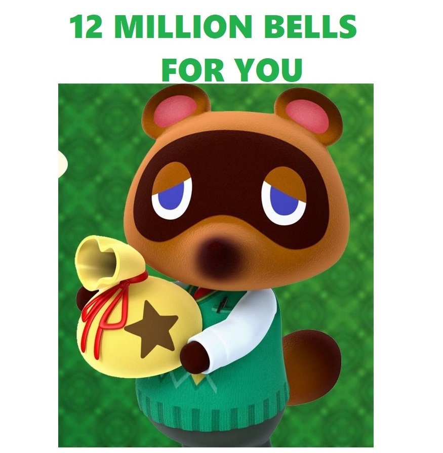 Animal Crossing 12 Million Bells for ACNH to Buy Etsy