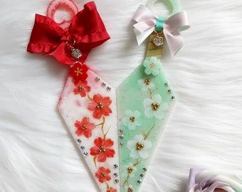 10 inch Sakura resin kunai  pink mint red white glow in the dark/cosplay/decoration