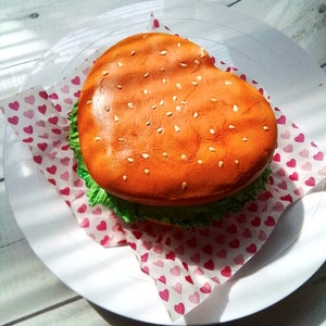 Fake cheese burger box jewelry/storage/handmade