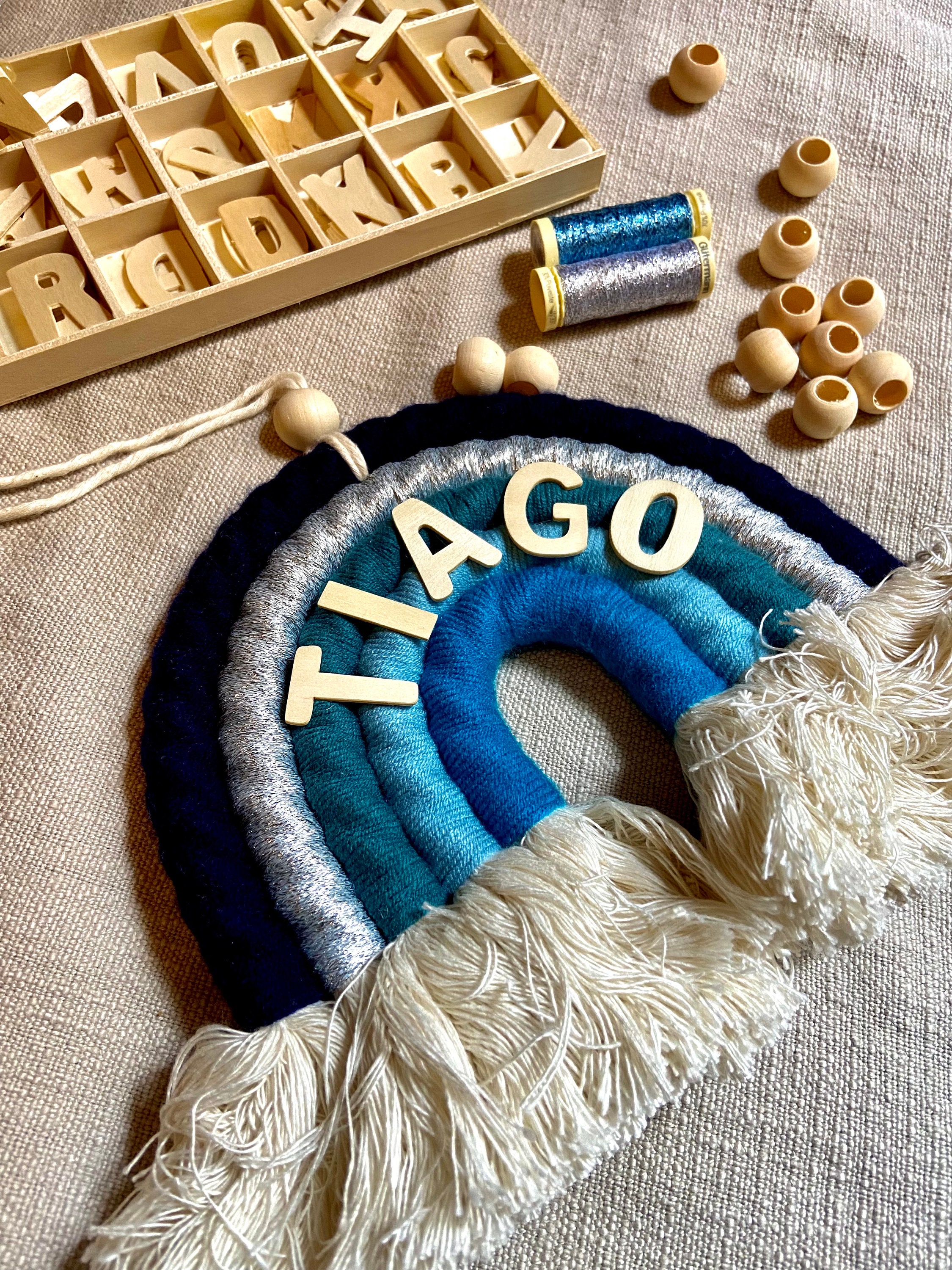 Arc en Ciel Macramé à Suspendre/Rainbow Macrame Wall Hanging | L.22 X H.20 cm