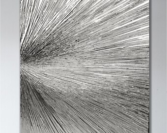 Silver Leaf Painting Etsy