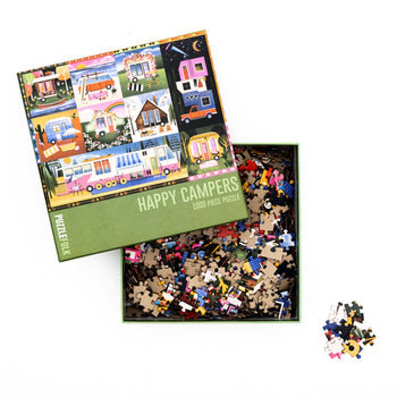 Shape Puzzle Rv Happy Campers 1000 Piece Puzzle: Glamping Rvs - Etsy