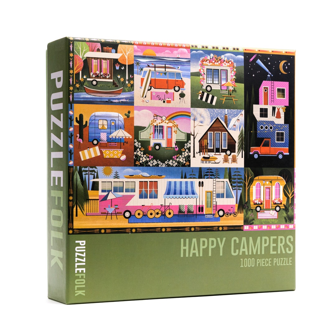 Shape Puzzle Rv Happy Campers 1000 Piece Puzzle: Glamping Rvs - Etsy