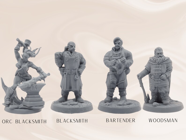 Dnd NPC Miniatures 24pc Variety Set Dungeons and Dragons Mini Pack 28mm ...