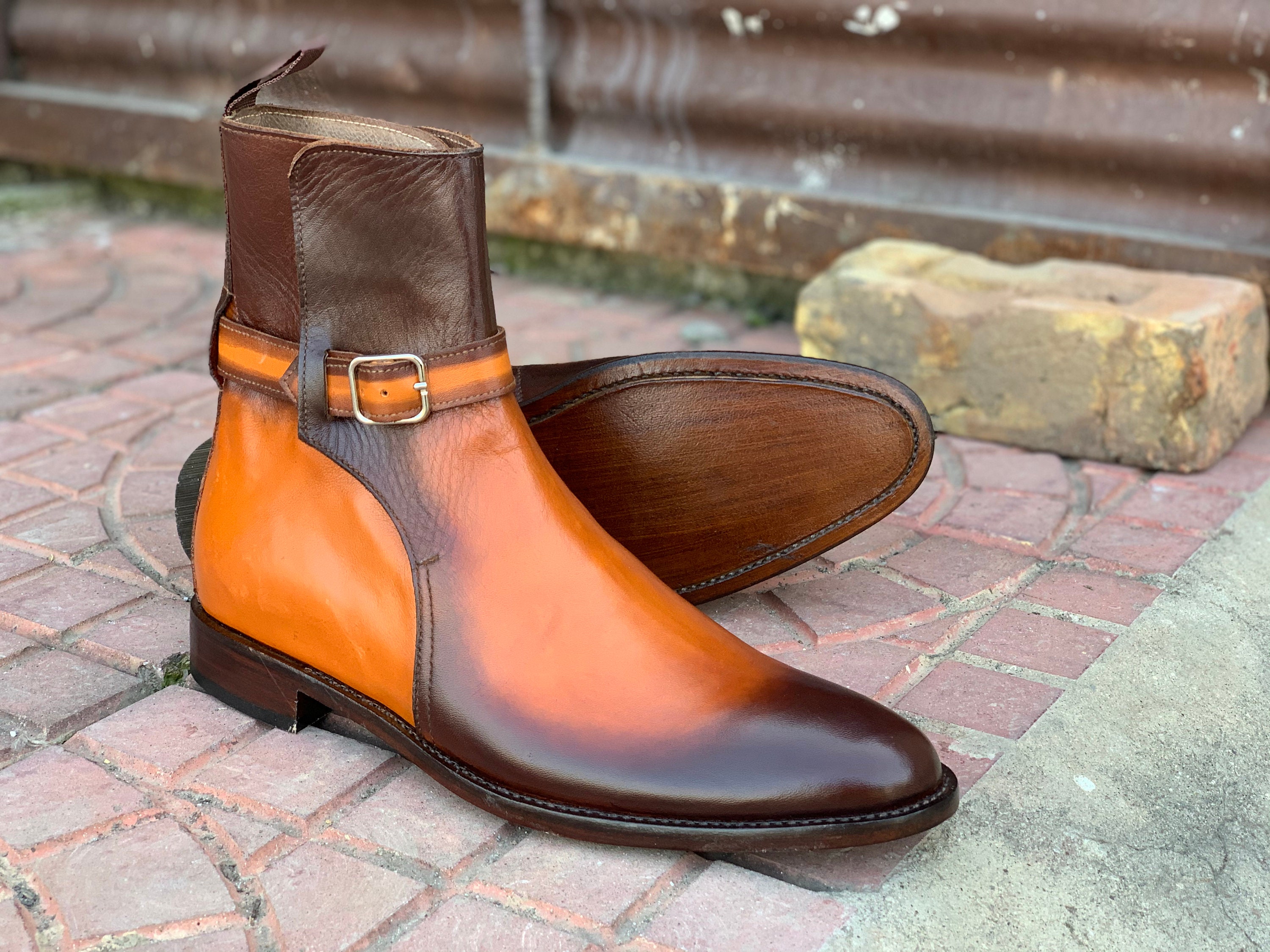 Handmade Men's Buckle Boots Dress Designer Boots Men Etsy