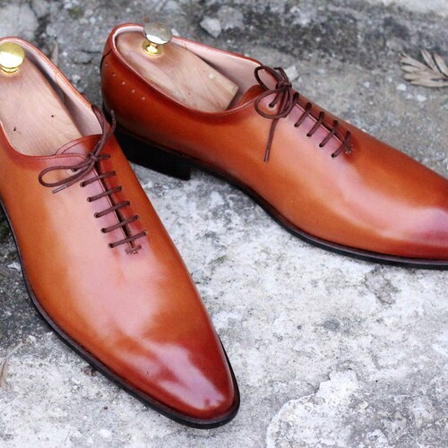 brown pointed dress shoes