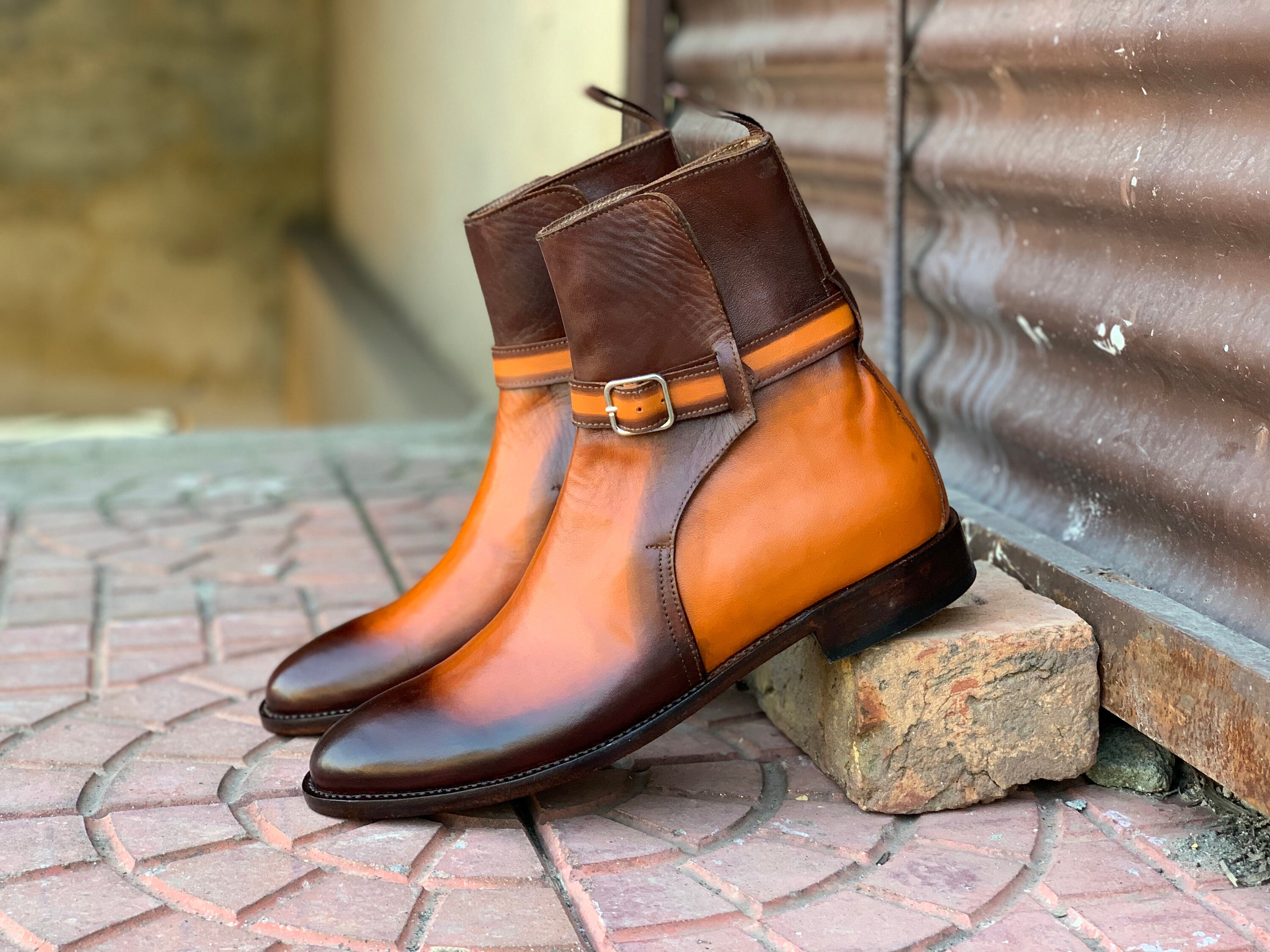 Handmade Men's Buckle Boots Dress Designer Boots Men Etsy