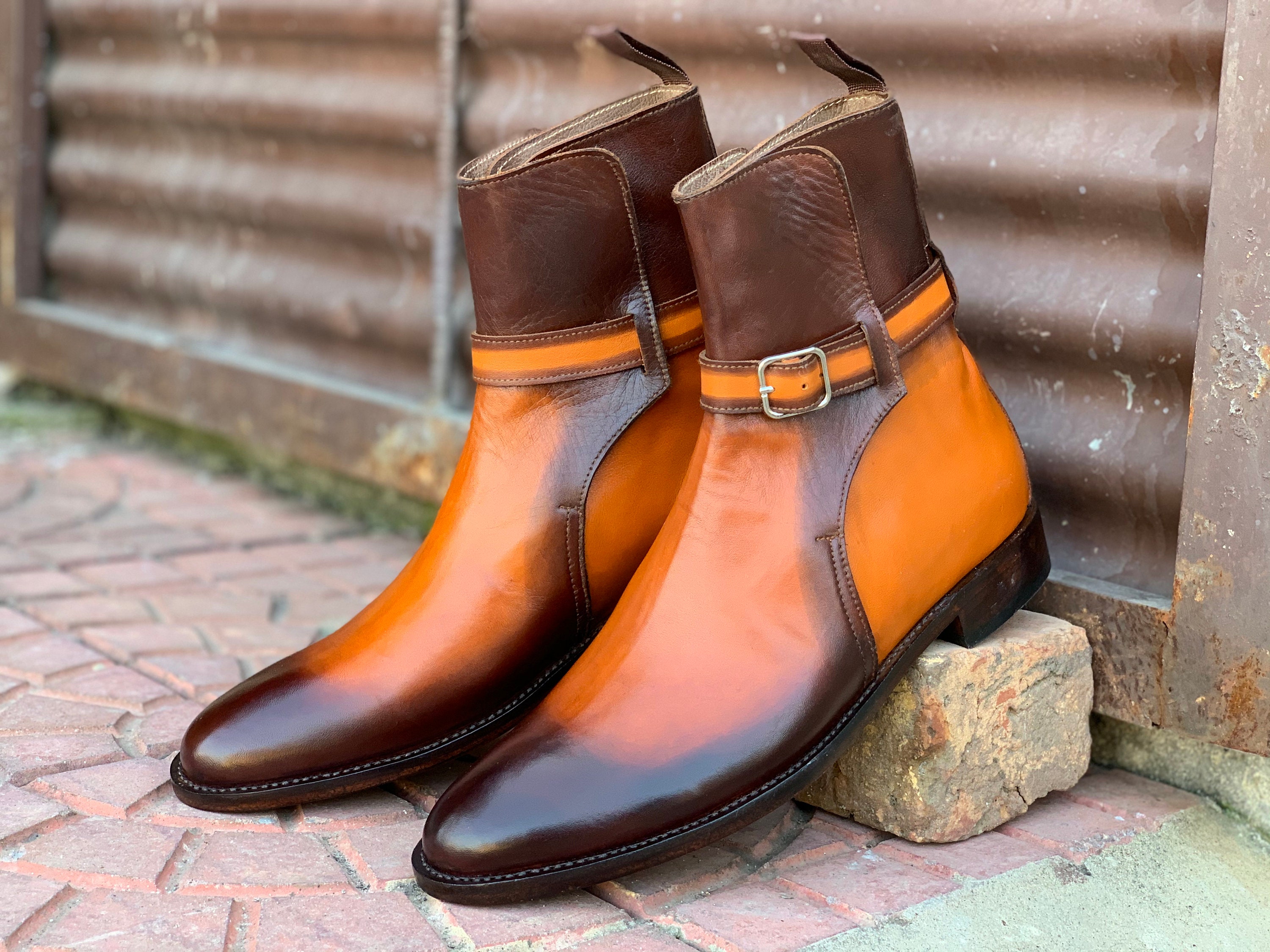 Handmade Men's Buckle Boots Dress Designer Boots Men Etsy