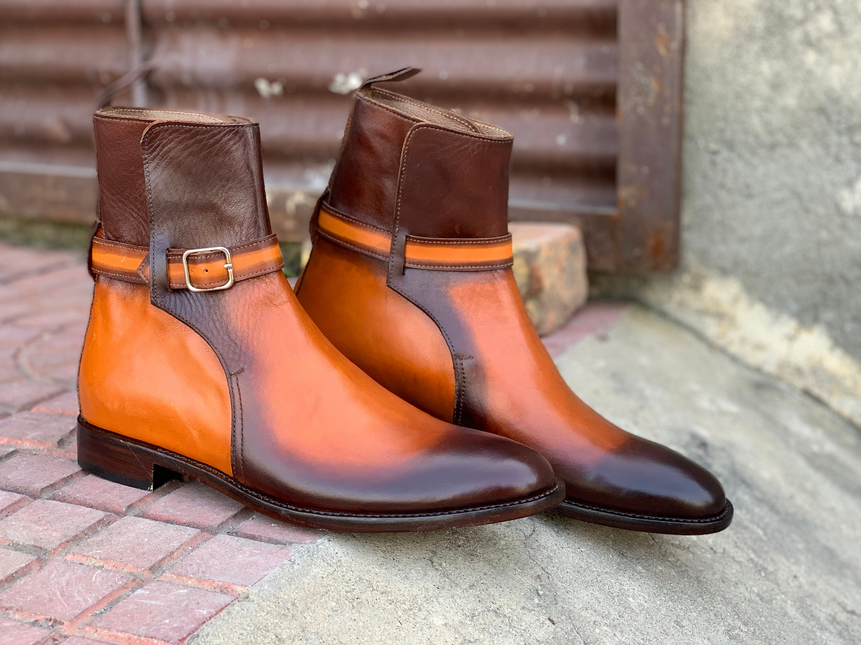 Handmade Men's Buckle Boots Dress Designer Boots Men Etsy