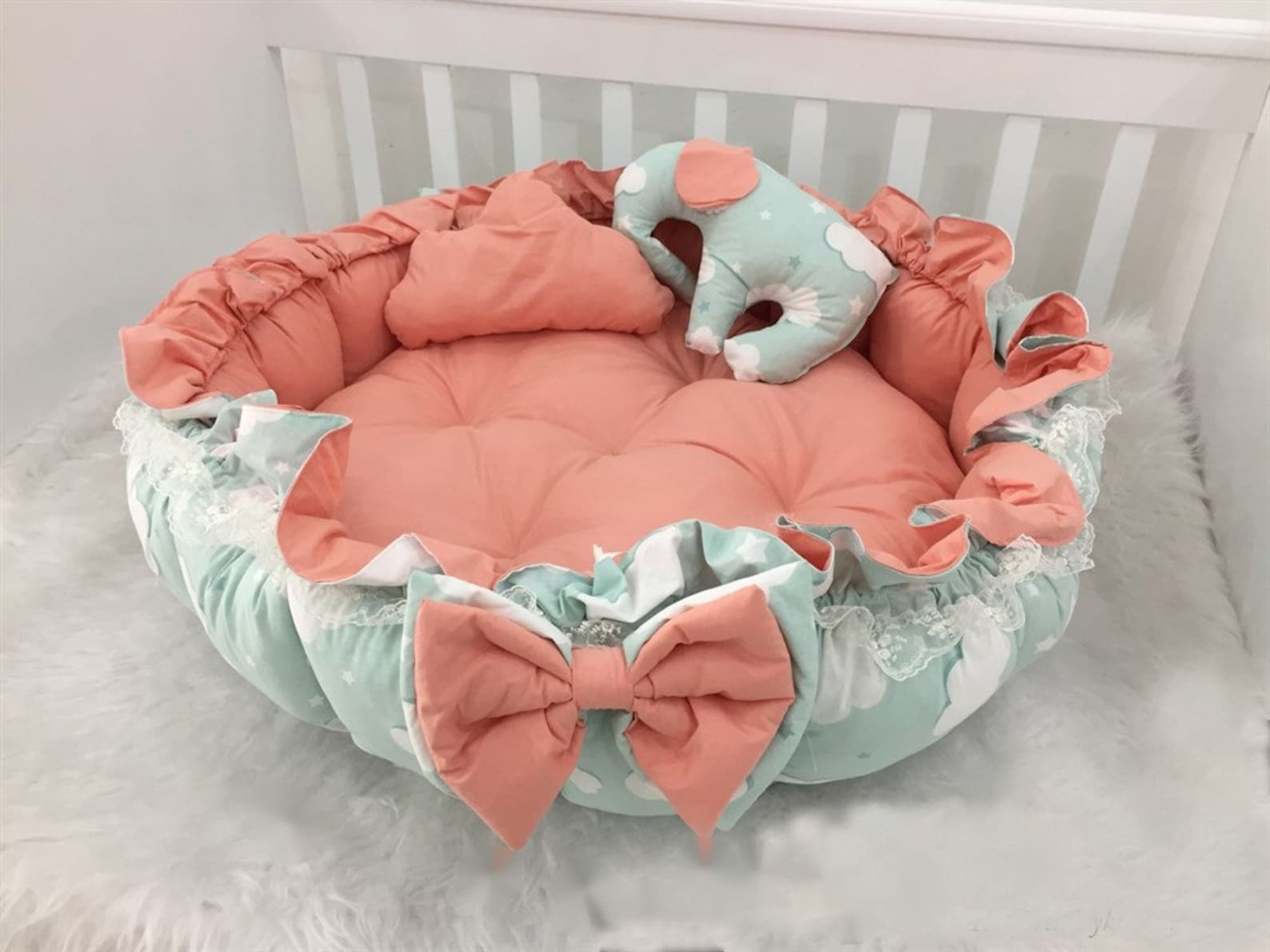 Baby play mat play mat baby nests baby bed handmade Etsy