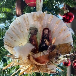 Nativity Shell Ornament